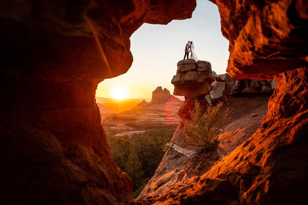 Merry-go-round-rock-sedona-arizona-wedding-sunset-1001 | Sedona Wedding ...