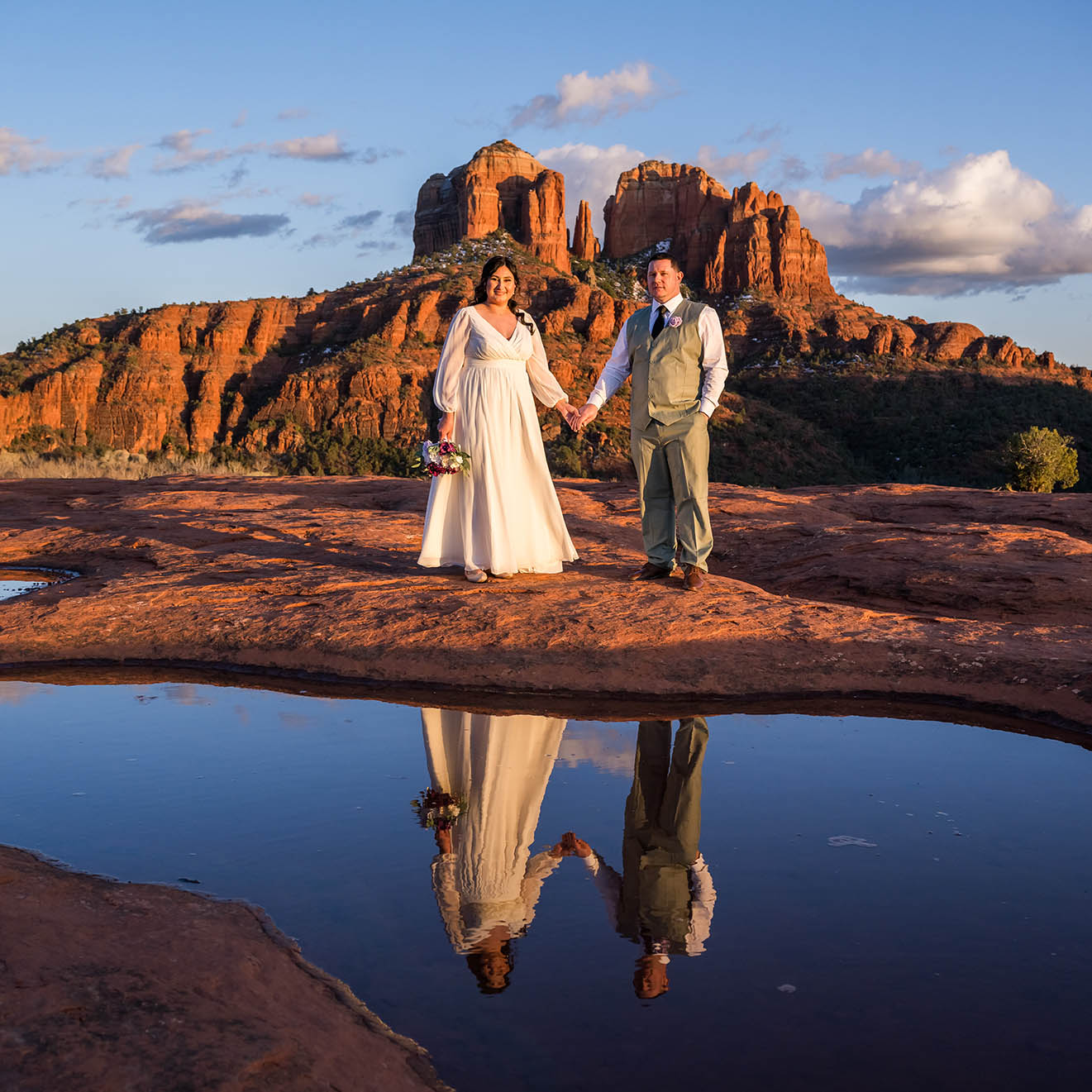 Sedona wedding photographer at Secret Slickrock Sedona, Arizona